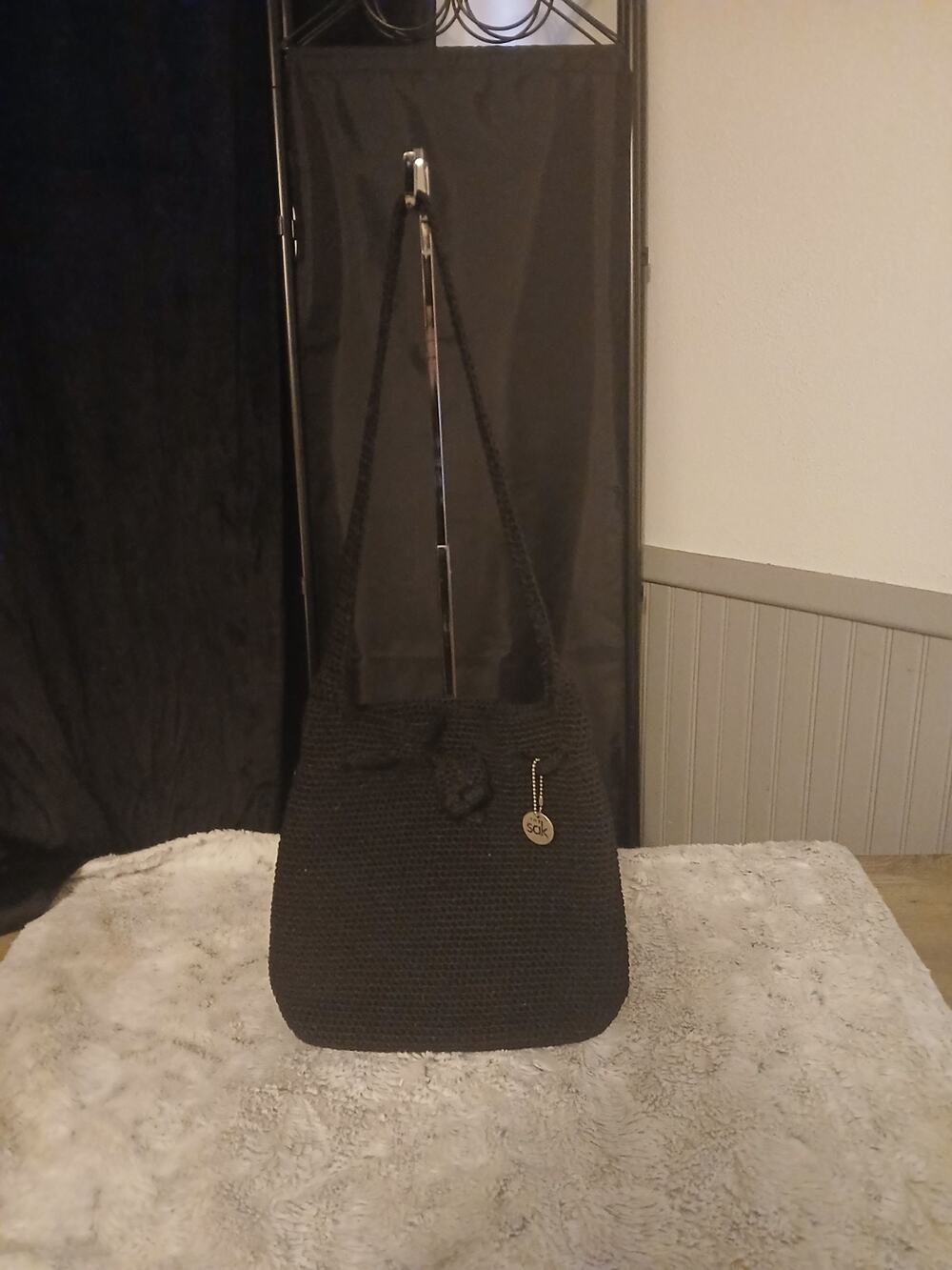 The Sak Black Crochet Purse. Gently Used